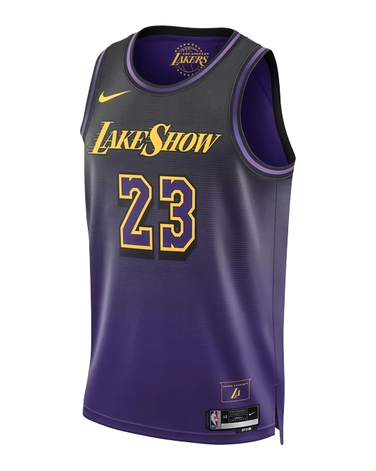 Джерси Леброна Джеймса Los Angeles Lakers City Edition 2024/25, вид сзади