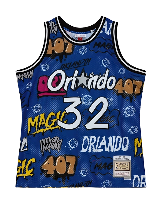 Джерси Шакила О’Нила Orlando Magic Hardwood Classics 1994/1995, вид спереди