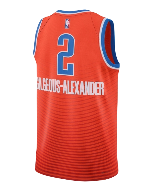 Джерси Шэя Гилджес-Александера Oklahoma City Thunder Statement Edition, вид сзади